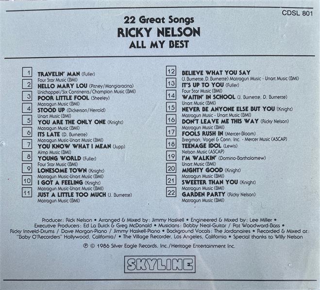 CD - Ricky Nelson - 22 Greatest Songs - All My Best