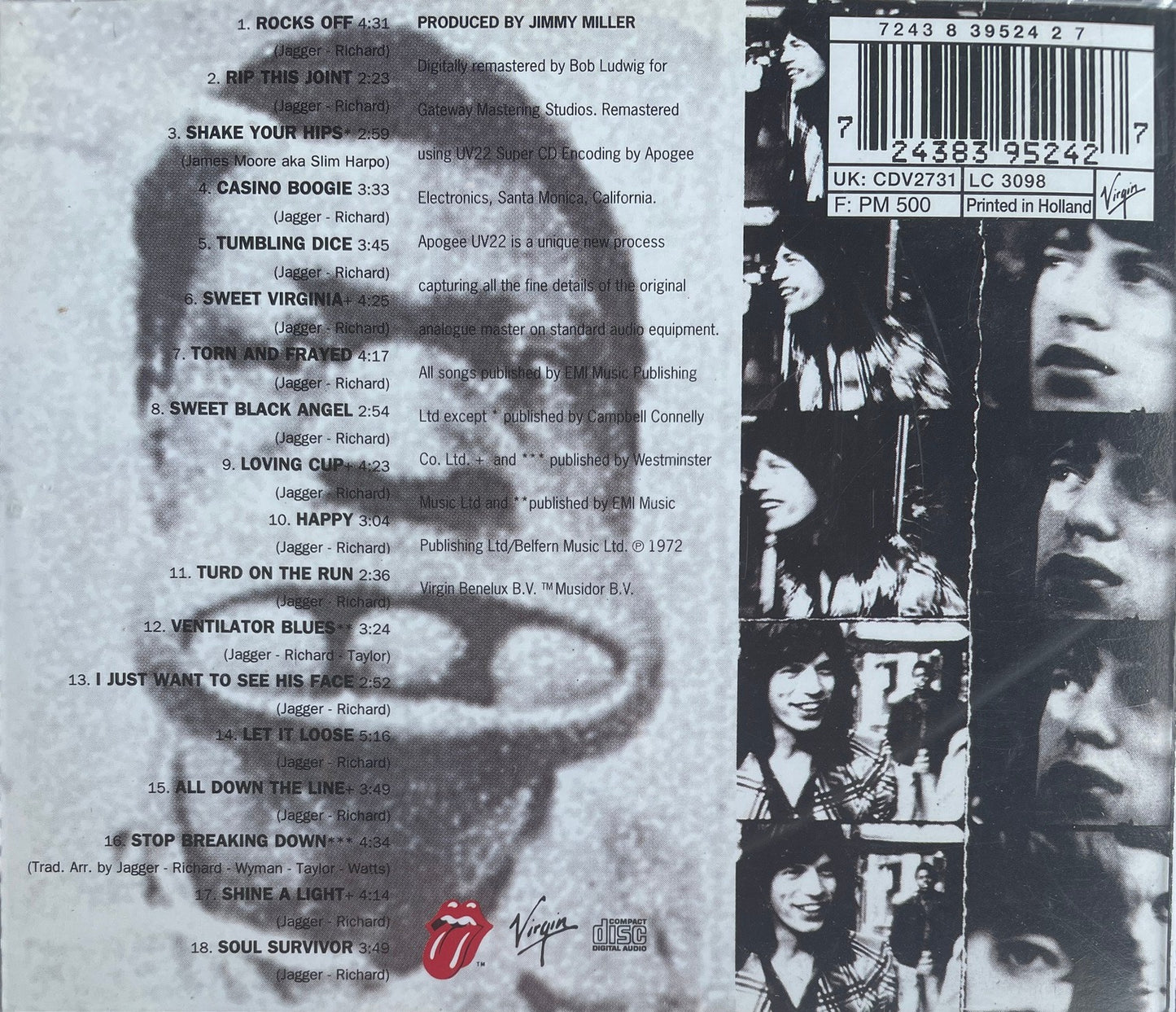 CD - Rolling Stones - Exile On Main Street