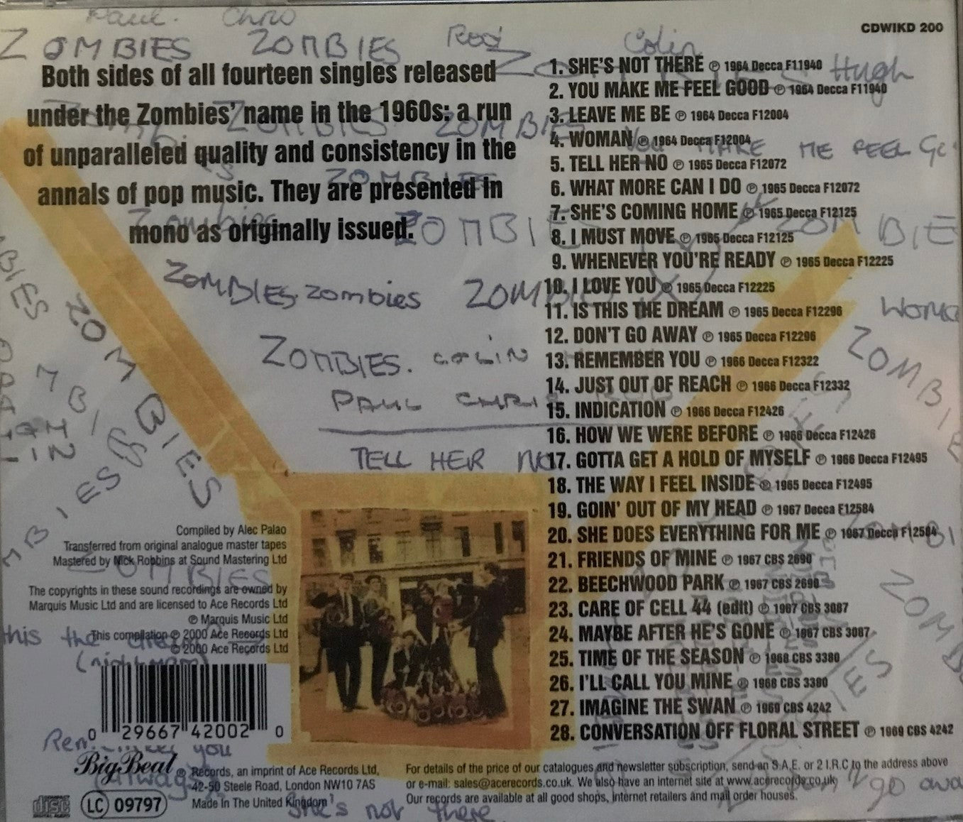 CD - Zombies - Singles Collection: As and Bs