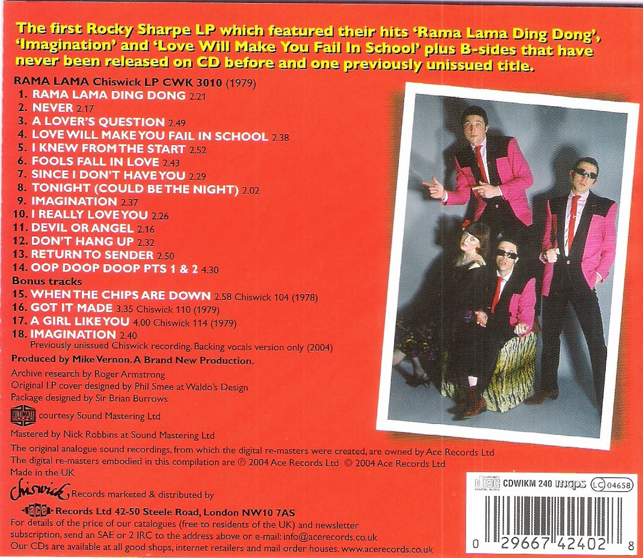 CD - Rocky Sharpe & The Replays - Rama Lama Ding Dong