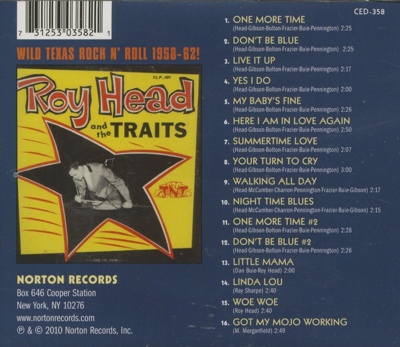 CD - Roy Head And The Traits - Live It Up!