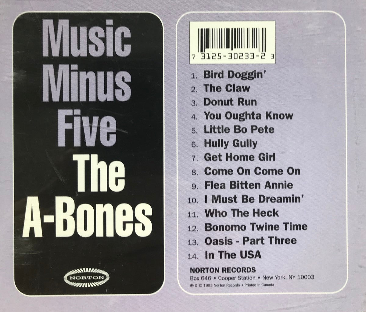 CD - A-Bones - Music Minus Five