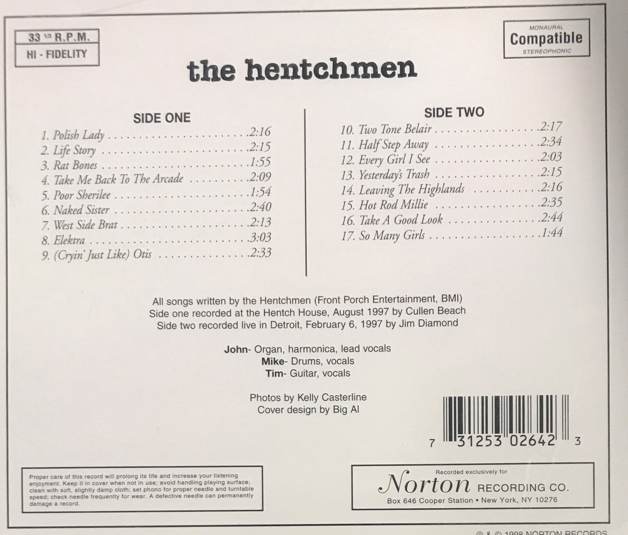 CD - Hentchmen - Motorvatin´