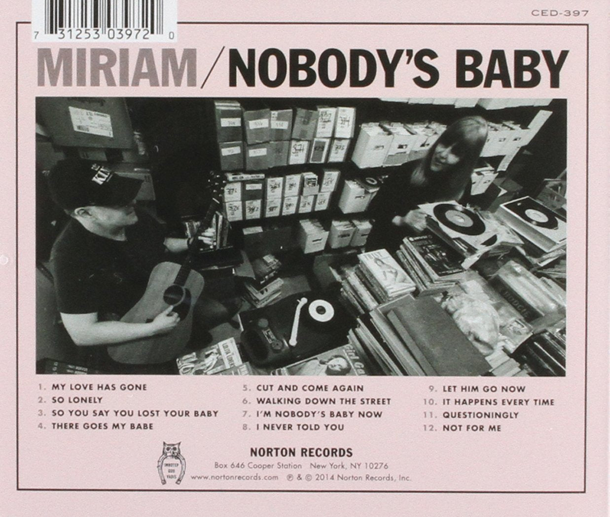 CD - Miriam - Nobody's Baby