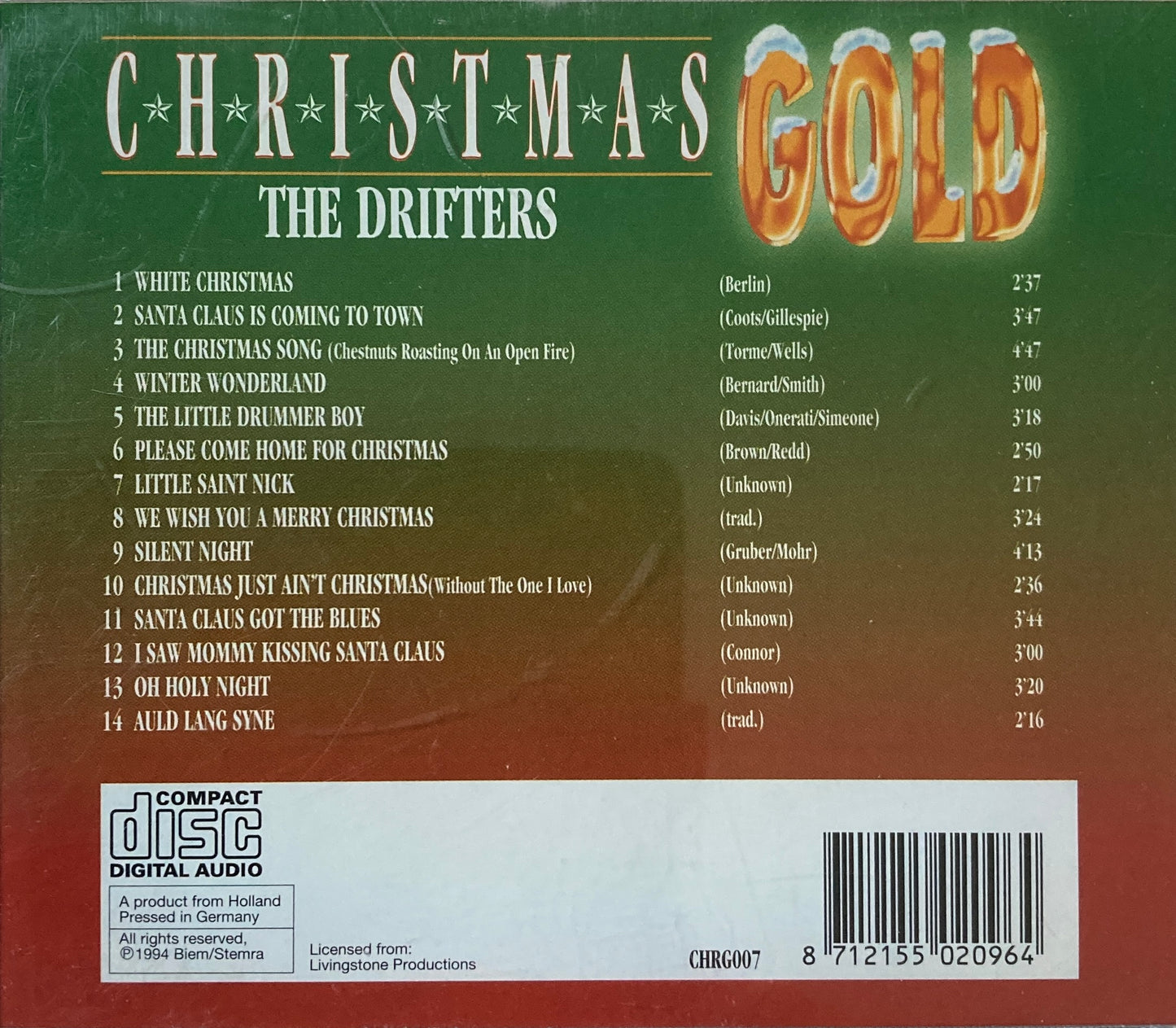 CD - Drifters - Christmas Gold