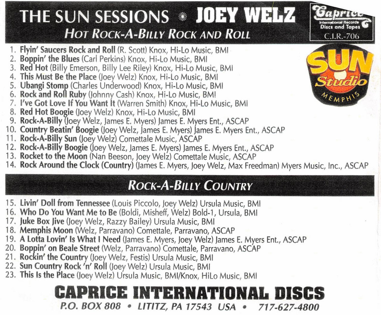 CD - Joey Welz - Rockin' The Country