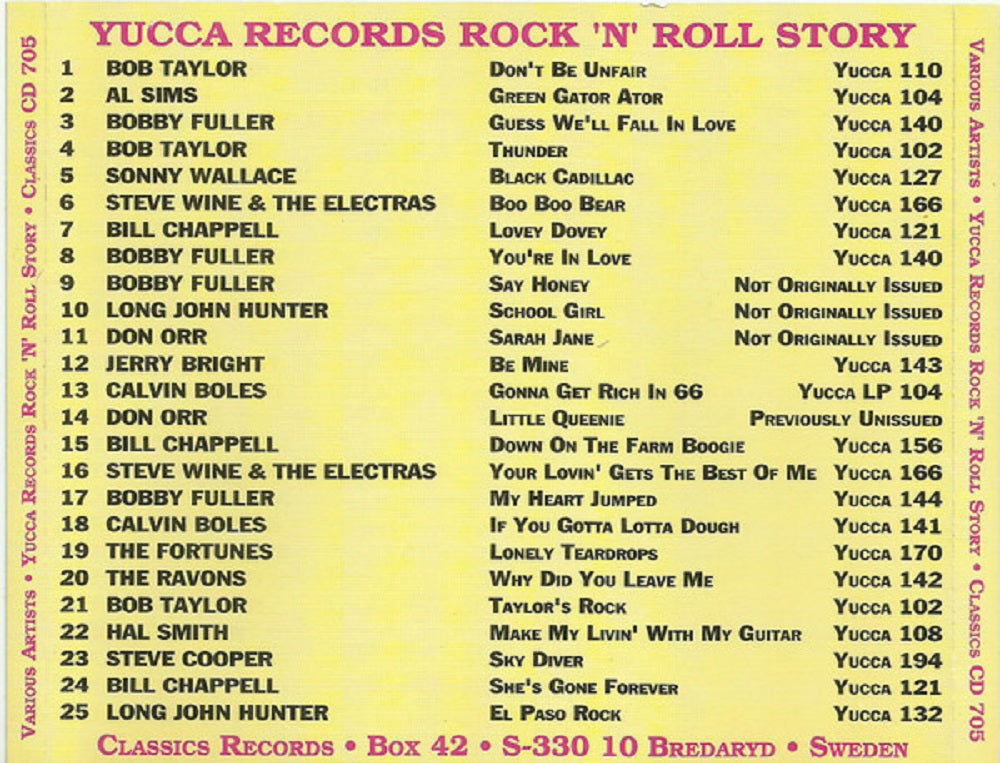 CD - VA - Yucca Records Rock'n'Roll Story