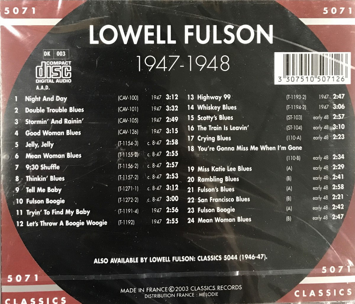 CD - Lowell Fulson - 1947 - 1948 The chronological classics