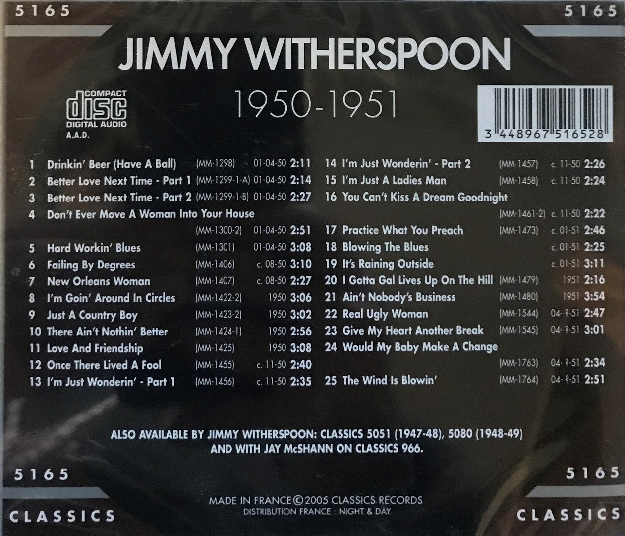 CD - Jimmy Witherspoon - 1950 - 1951 The chronological classics