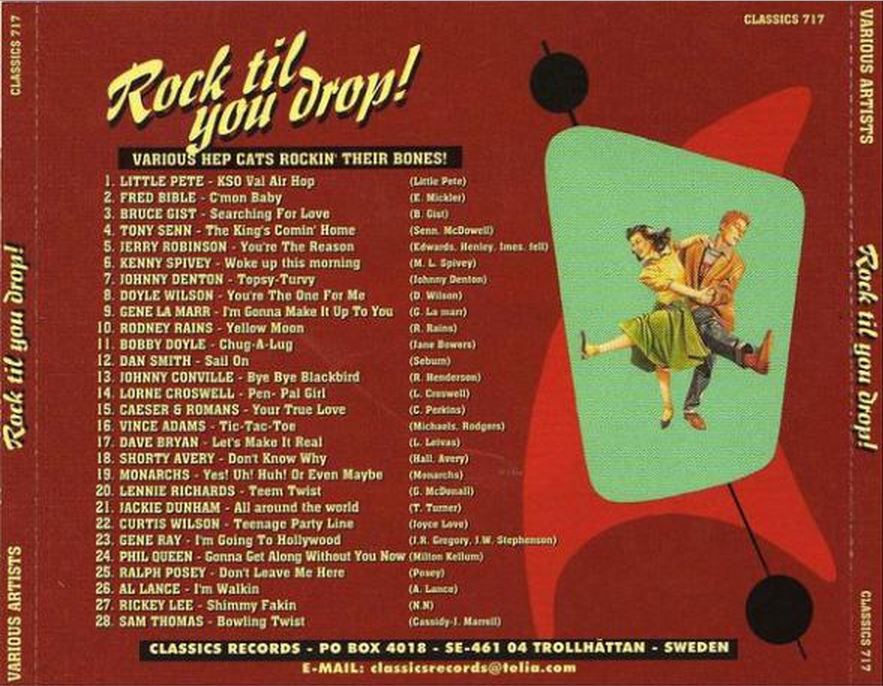 CD - VA - Rock Til You Drop Vol. 1 - Rare 50s Rockers 