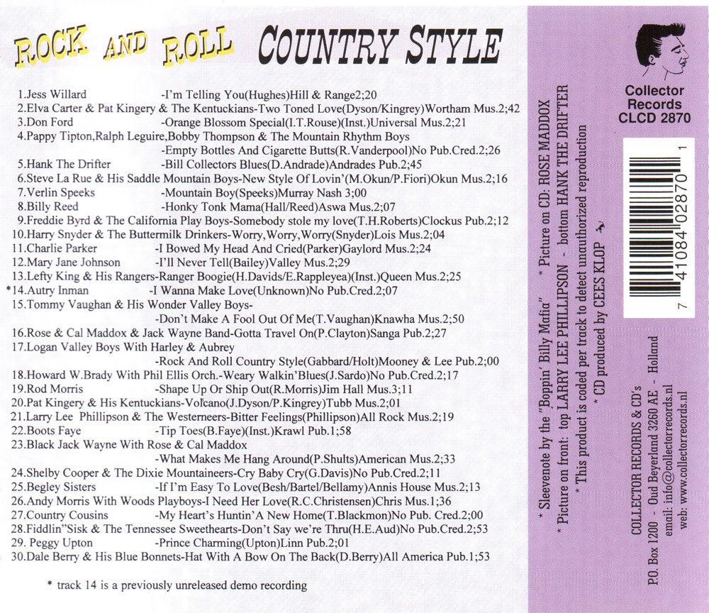 CD - VA - Rock And Roll Country Style