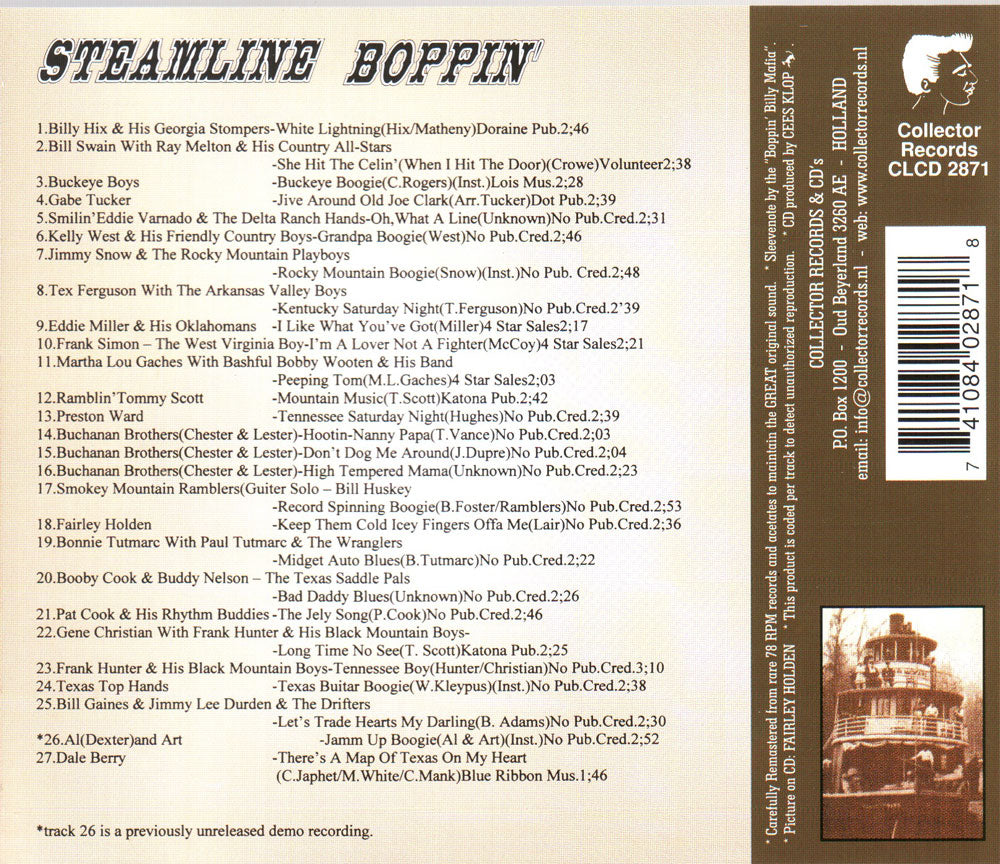 CD - VA - Steamline Boppin'