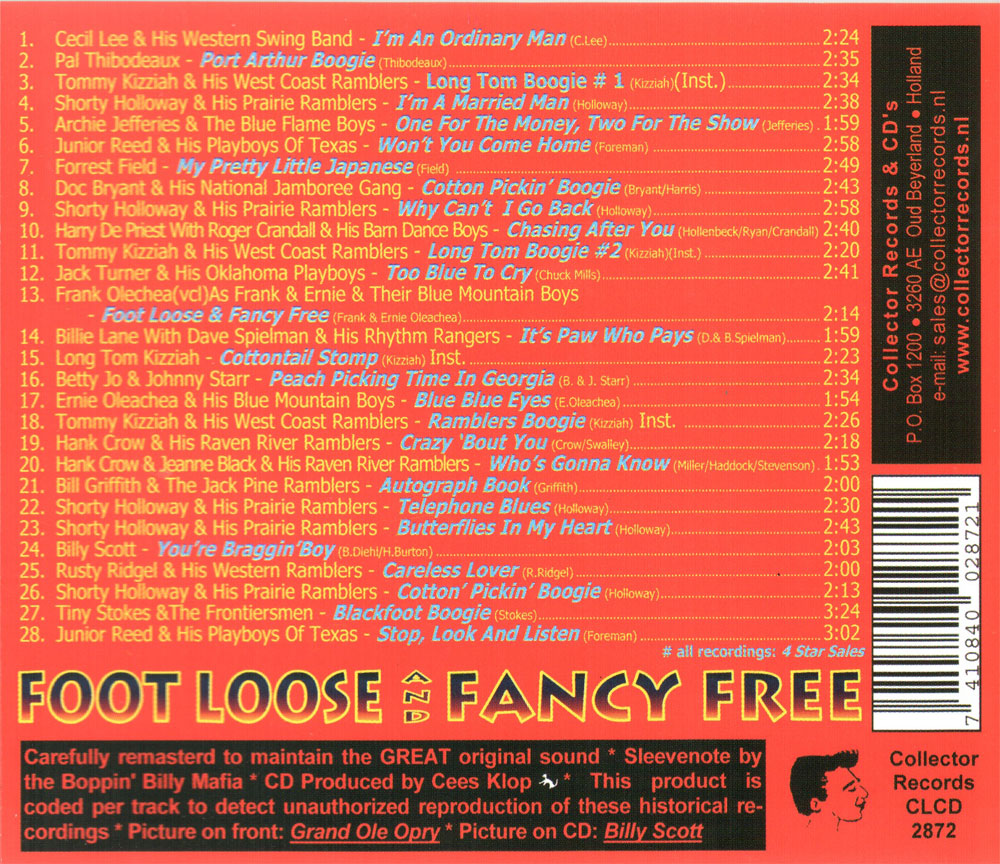 CD - VA - Foot Loose And Fancy Free(Available in August 2004)