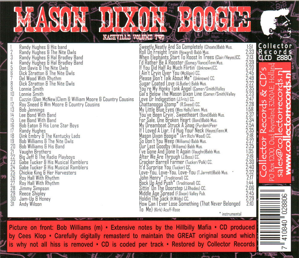 CD - VA - Nashville Vol. 2 - Mason Dixon Boogie