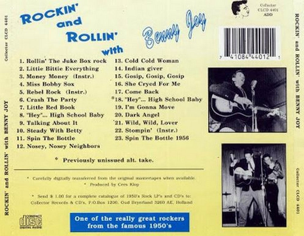 CD - Benny Joy - Rockin' And Rollin' With Benny Joy