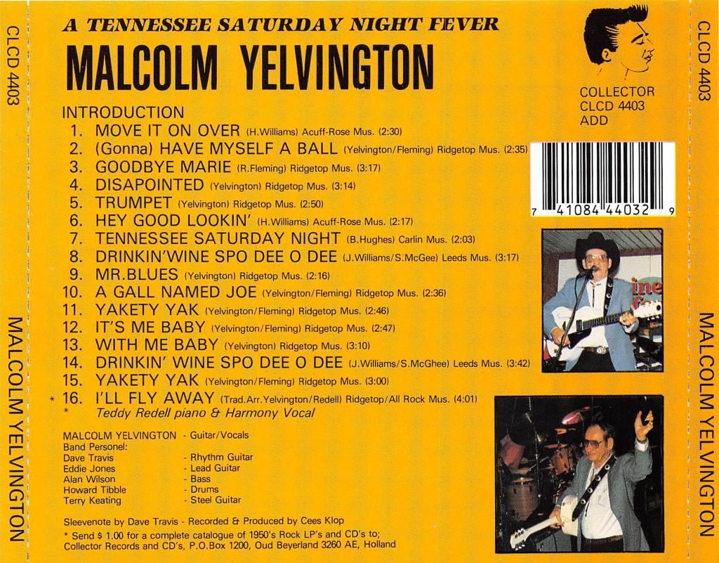 CD - Malcon Yelvington - A Tennessee Sarurday Night With..