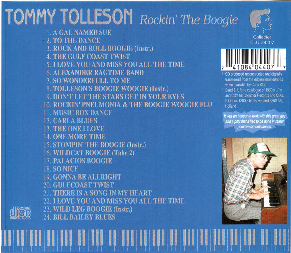 CD - Tommy Tolleson - Rockin' The Boogie