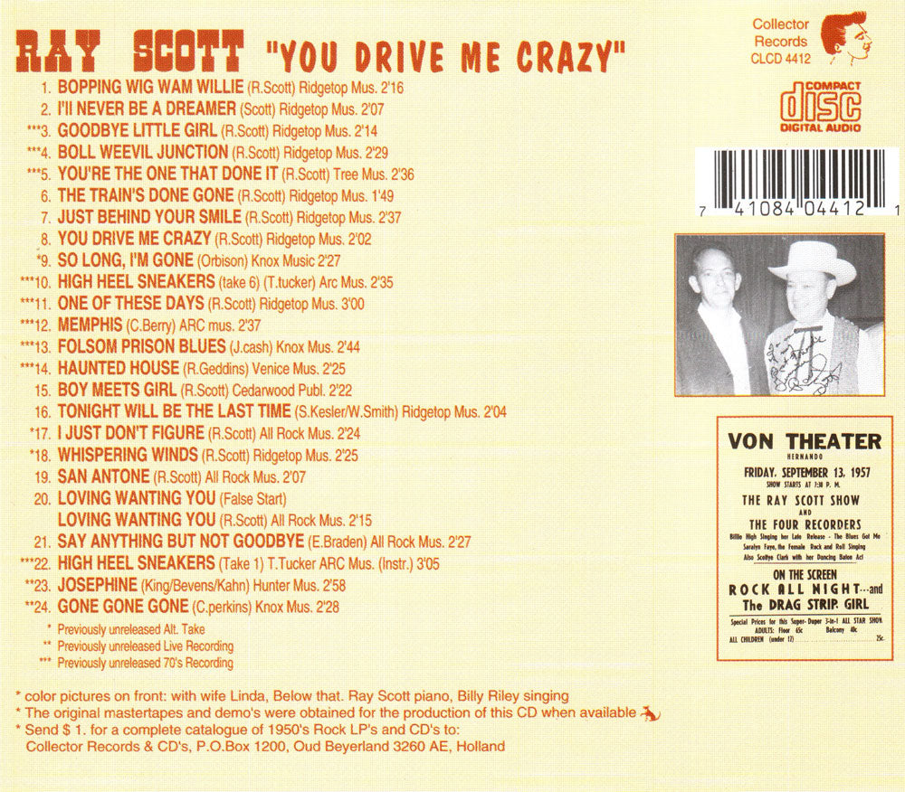 CD - Ray Scott - You Drive Me Crazy