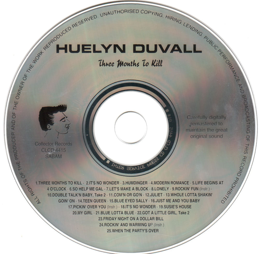 CD - Huelyn Duvall - Three Months To Kill