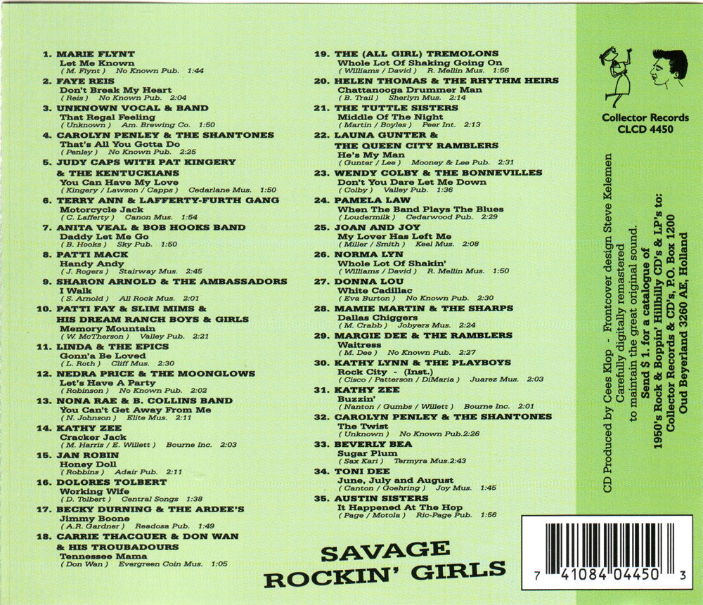 CD - VA - Savage Rockin' Girls