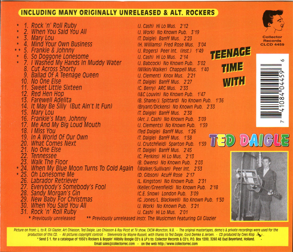 CD - Ted Daigle - Teenage Time With Ted Daigle