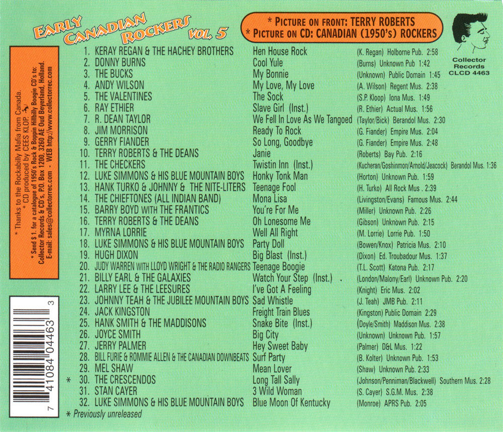 CD - VA - Early Canadian Rockers Vol. 5