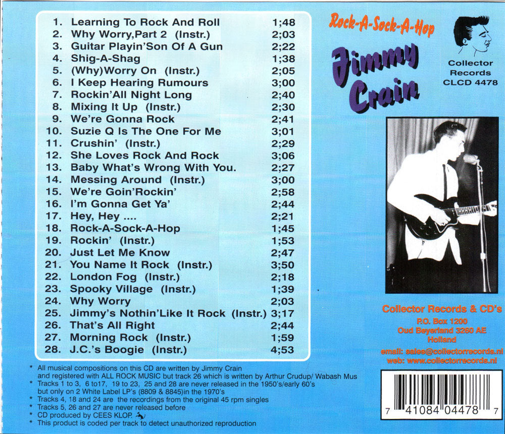 CD - Jimmy Crain - Rock-A-Sock-Hop