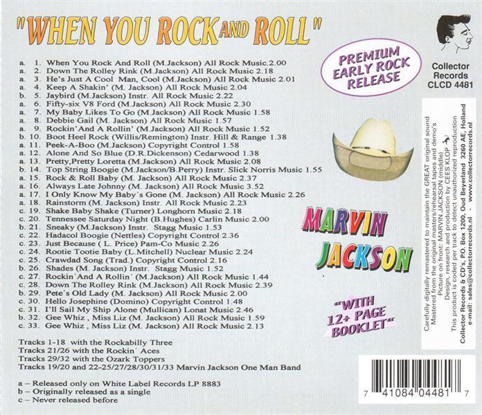 CD - Marvin Jackson - When You Rock And Roll