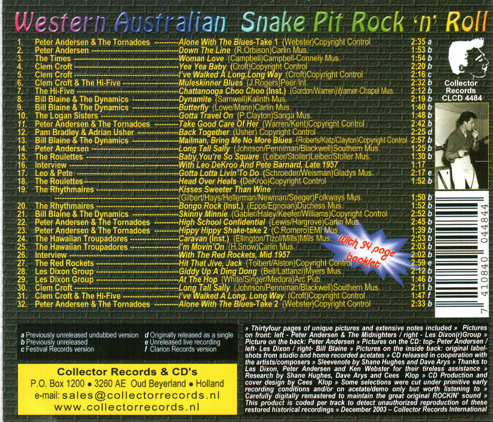 CD - VA - Western Australian Snake Pit Rock'n'Roll