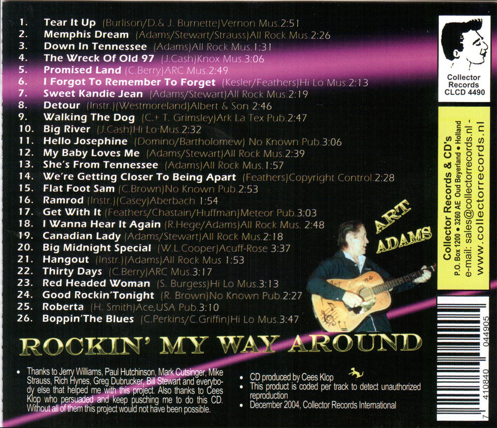 CD - Art Adams - Rockin' My Way Around