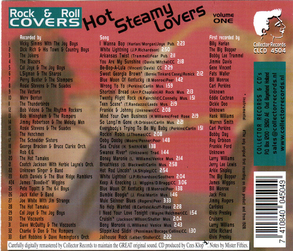 CD - VA - Rock & Roll Covers - Hot Steamy Lovers Vol. 1