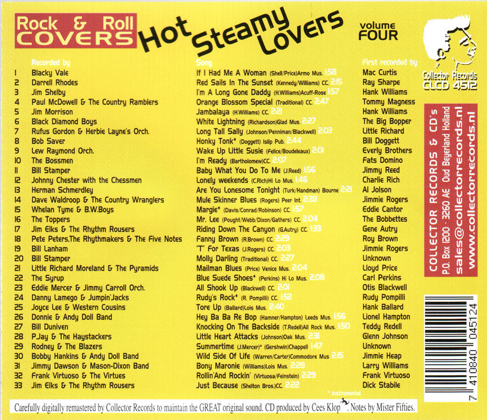 CD - VA - Rock & Roll Covers - Hot Steamy Lovers Vol. 4