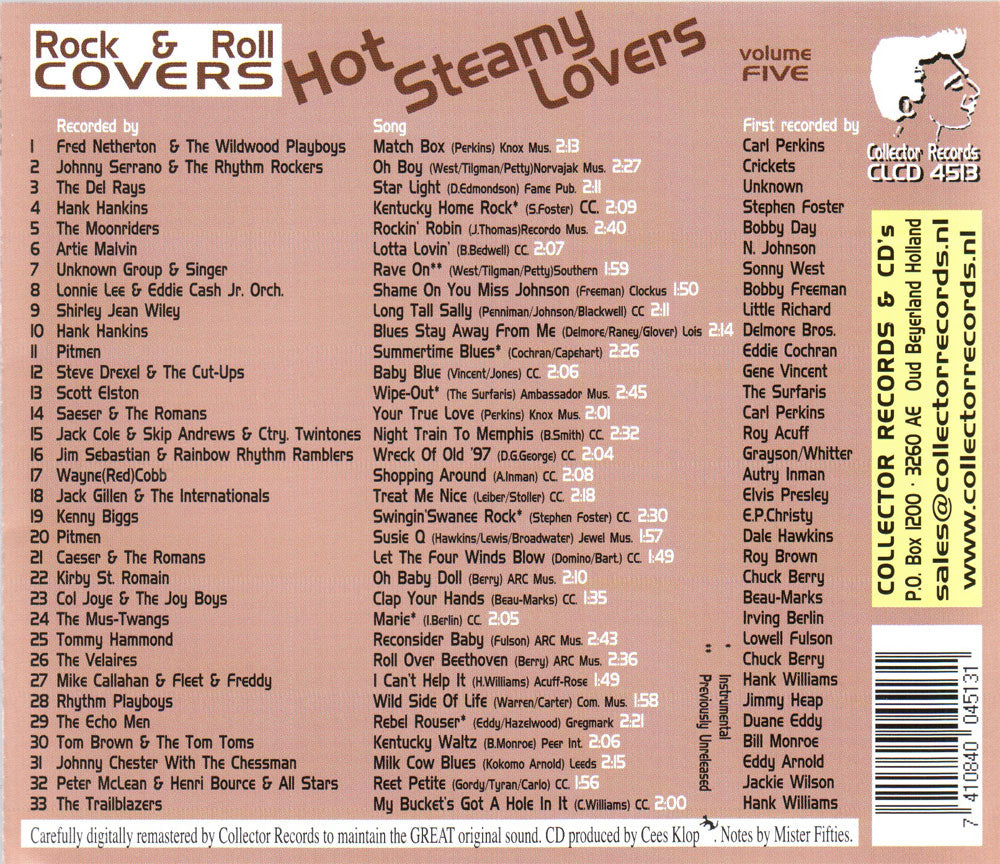 CD - VA - Rock & Roll Covers - Hot Steamy Lovers Vol. 5