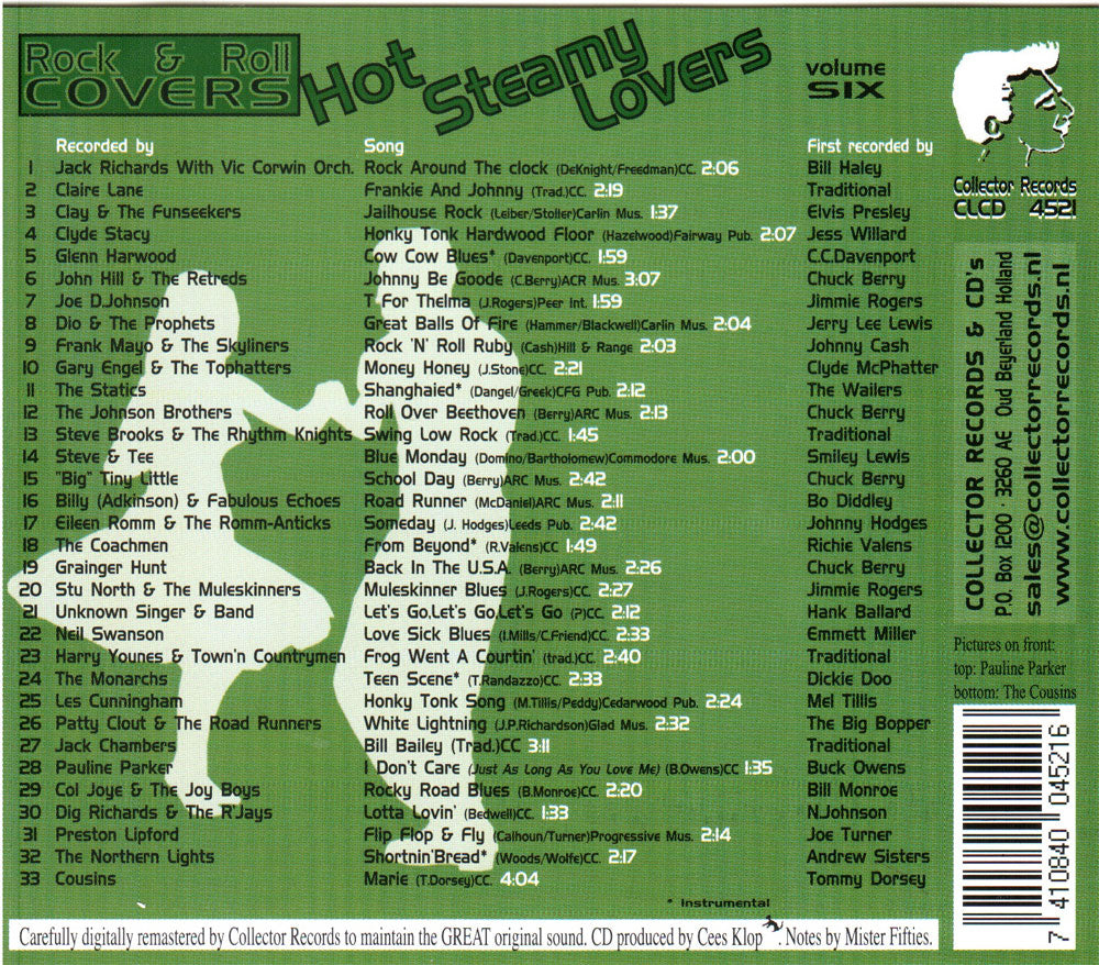 CD - VA - Rock & Roll Covers - Hot Steamy Lovers Vol. 6