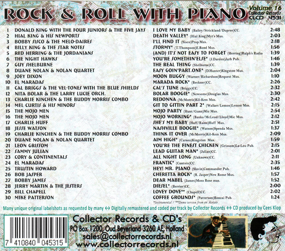 CD - VA - Rock And Roll With Piano Vol. 16