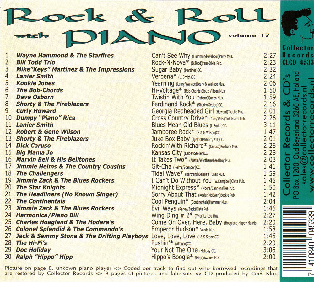 CD - VA - Rock And Roll With Piano Vol. 17