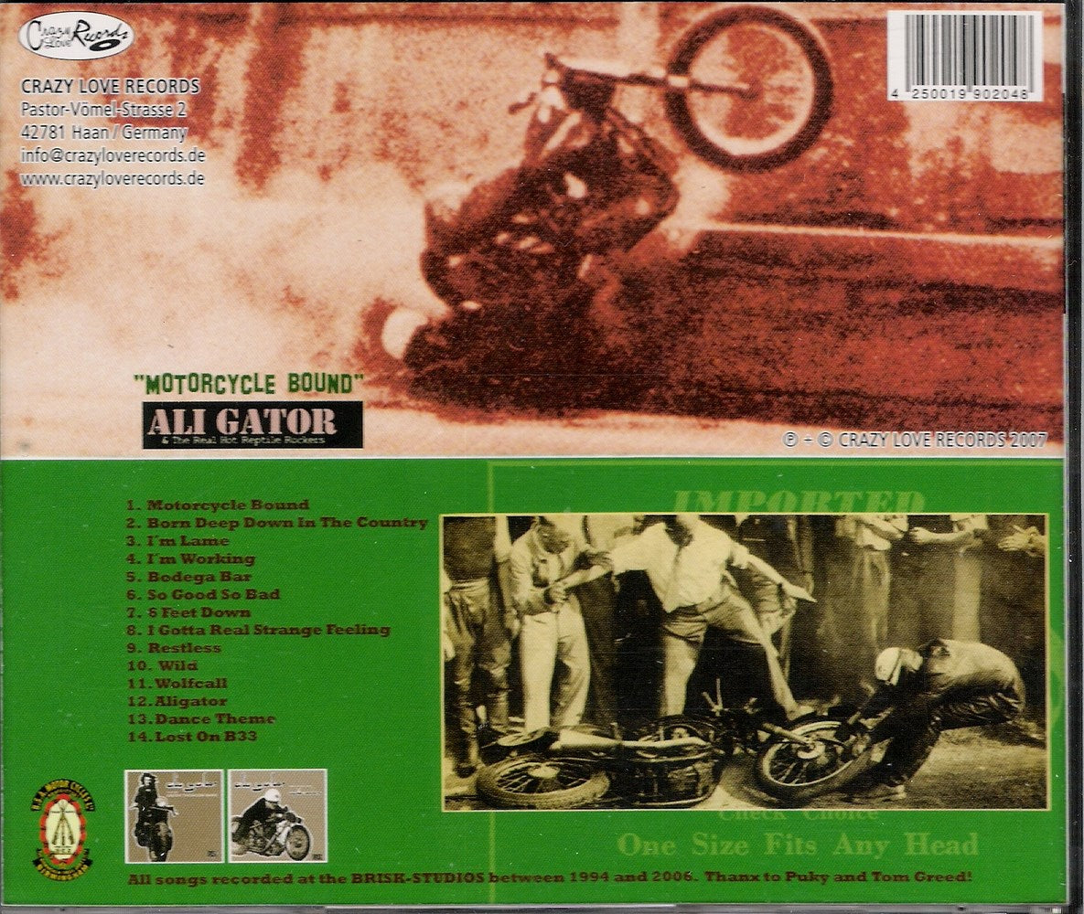 CD - Ali Gator & His Real Hot Reptile Rockers - Motorcycle Bound