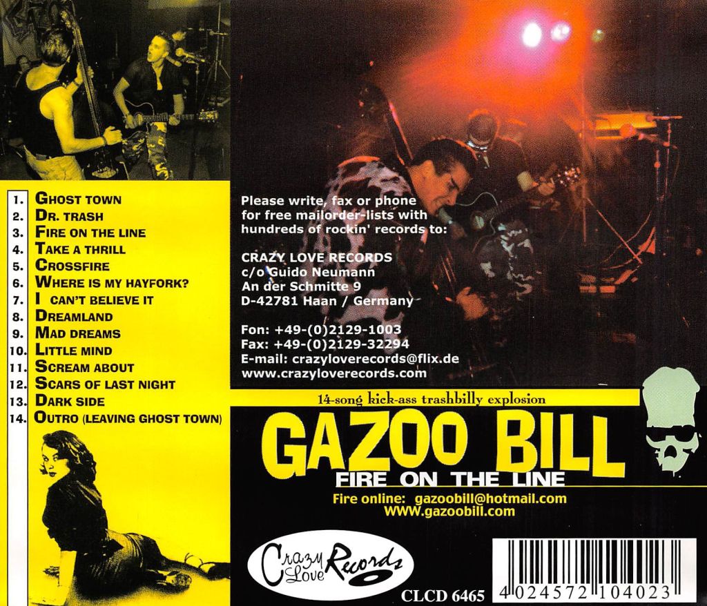 CD - Gazoo Bill - Fire On The Line