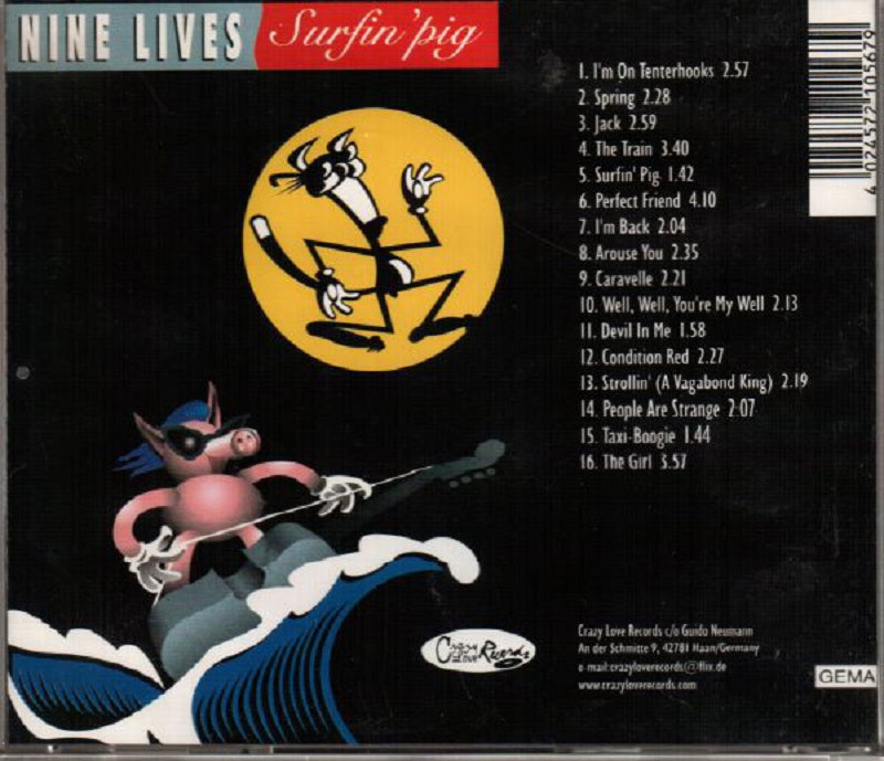 CD - Nine Lives - Surfin` Pig