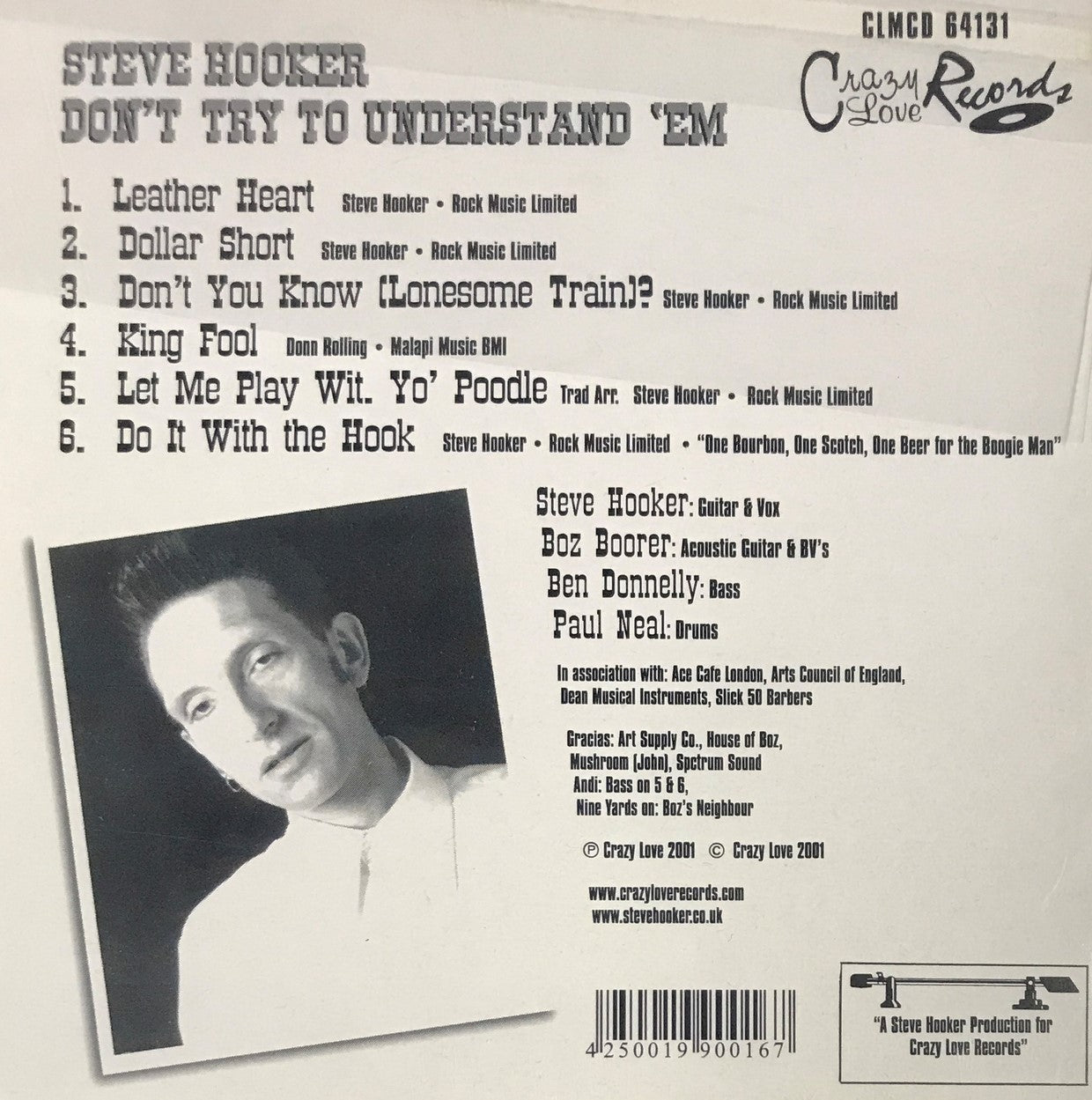 CD - Steve Hooker - Don't Try To Understand 'Em