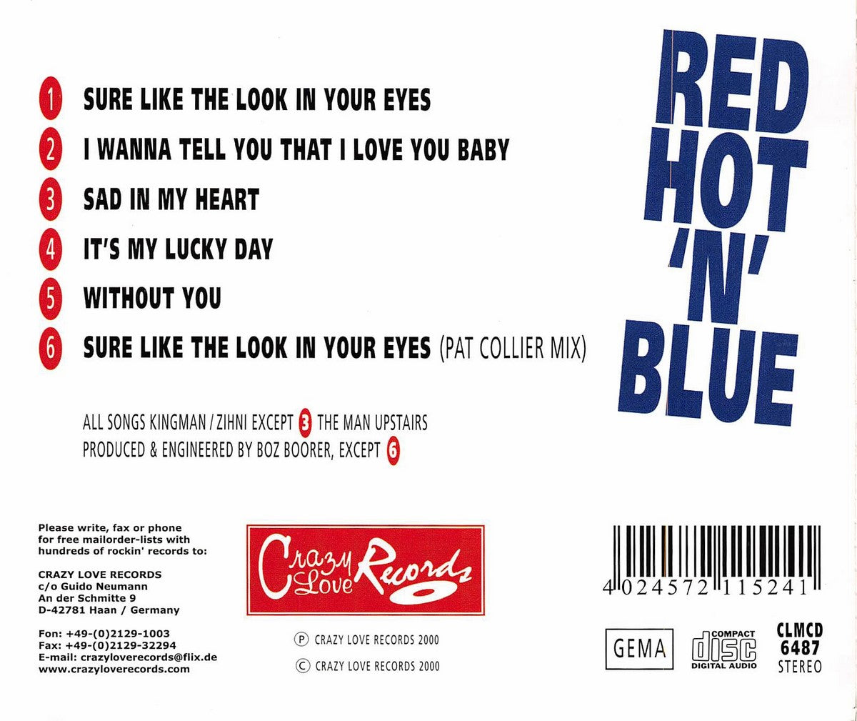 CD - Red Hot & Blue - Northwood Ep