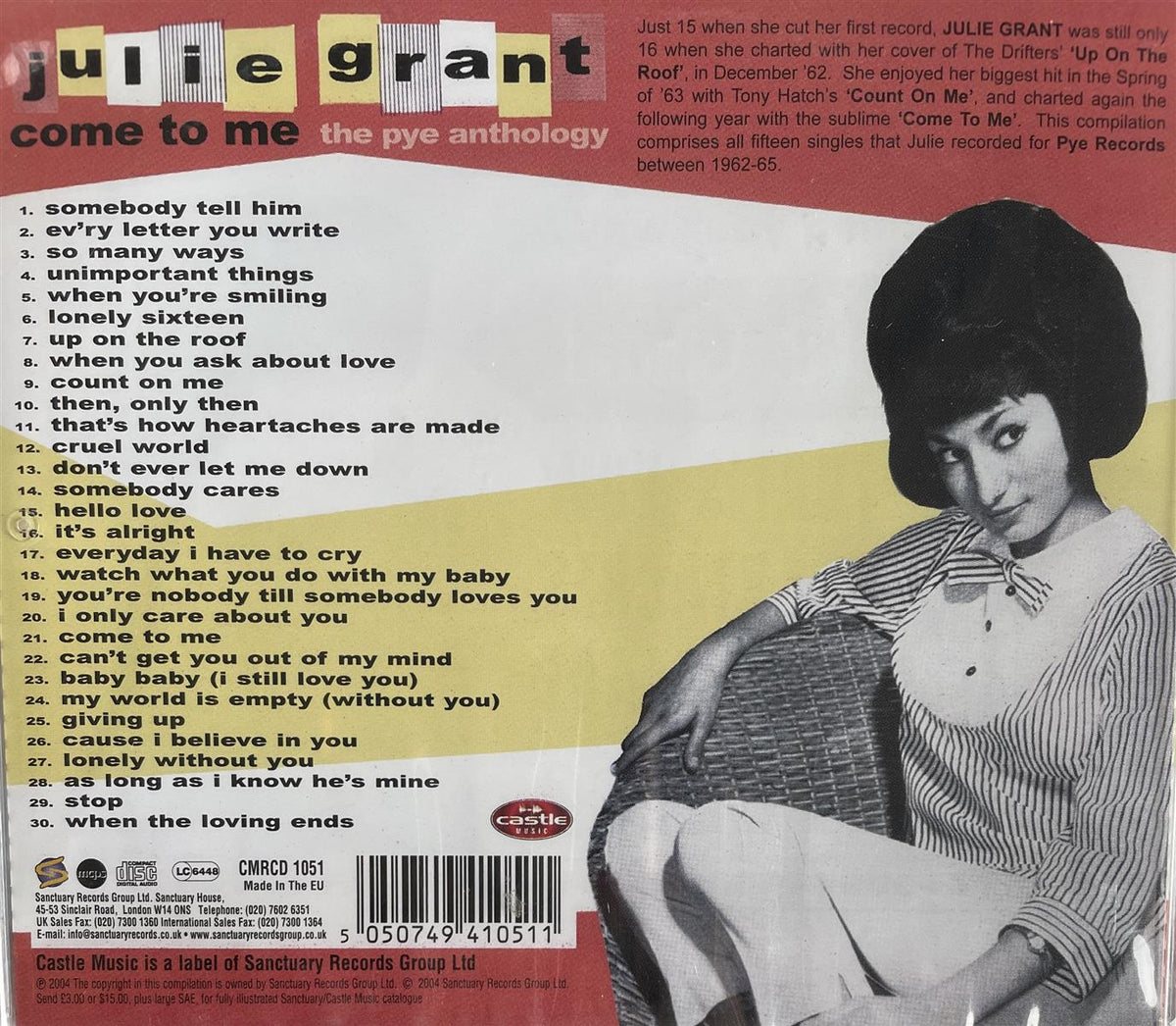 CD - Julie Grant - Come To Me The Pye Anthology