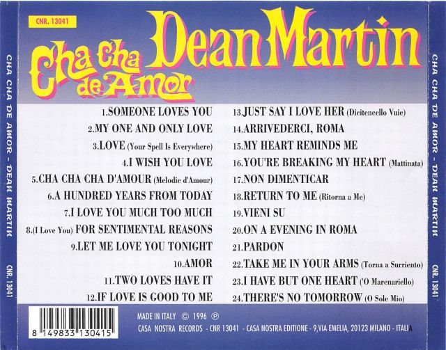 CD - Dean Martin - Cha Cha De Amor