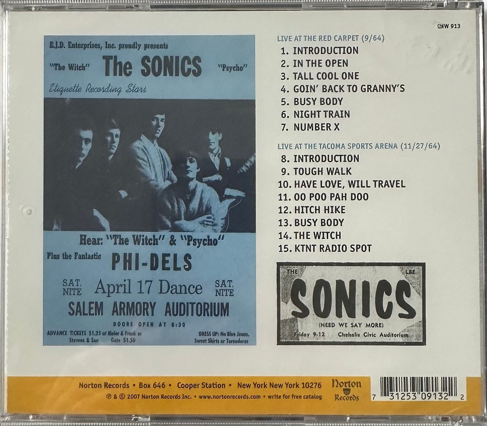 CD - Sonics - Busy Body!!! Live In Tacoma 1964