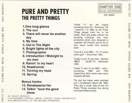 CD - Pretty Things - Pure And Pretty