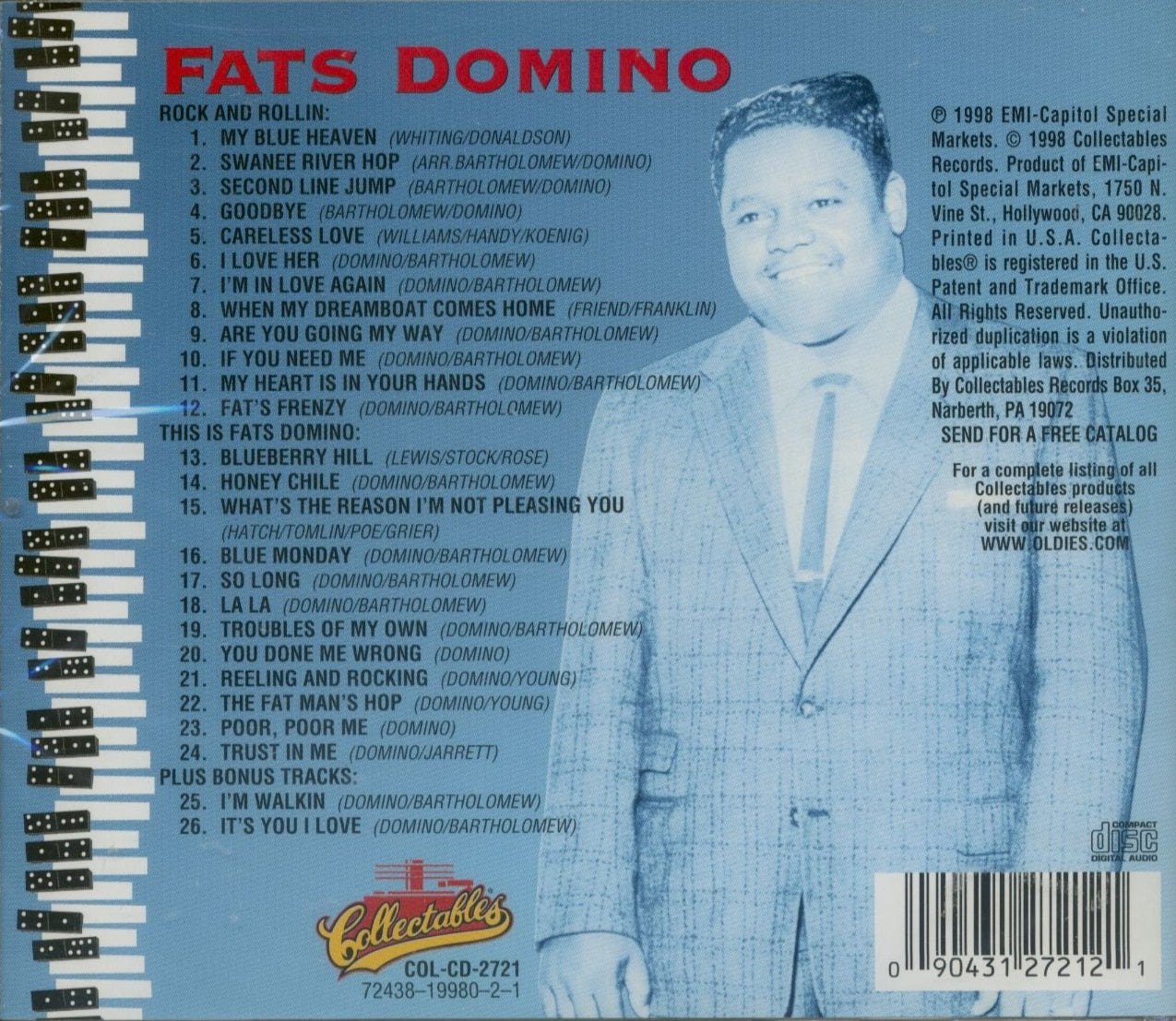 CD - Fats Domino - Rock And Rollin' - This Is Fats Domino