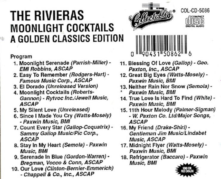 CD - Rivieras - Moonlight Cocktails - Golden Classics