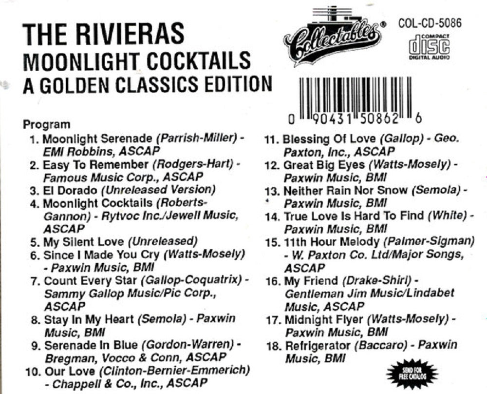 CD - Rivieras - Moonlight Cocktails - Golden Classics