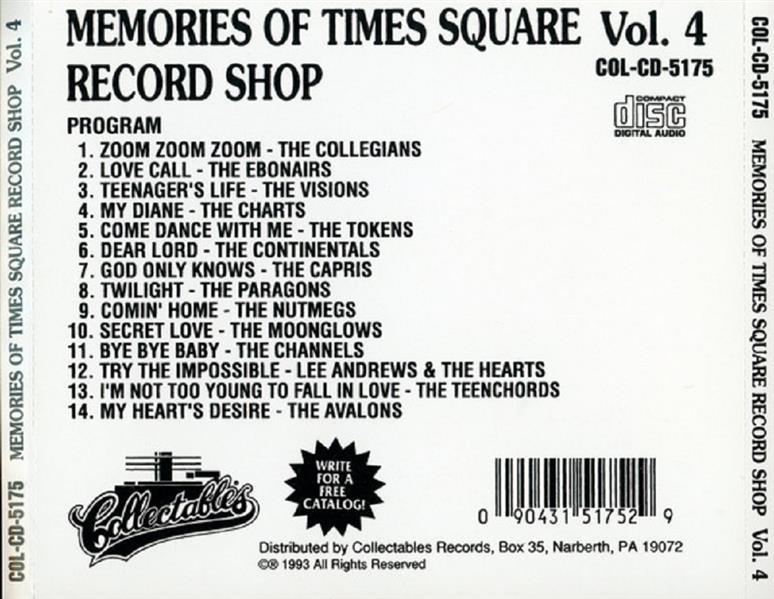 CD - VA - Memories Of Times Square Record Shop - Vol. 4