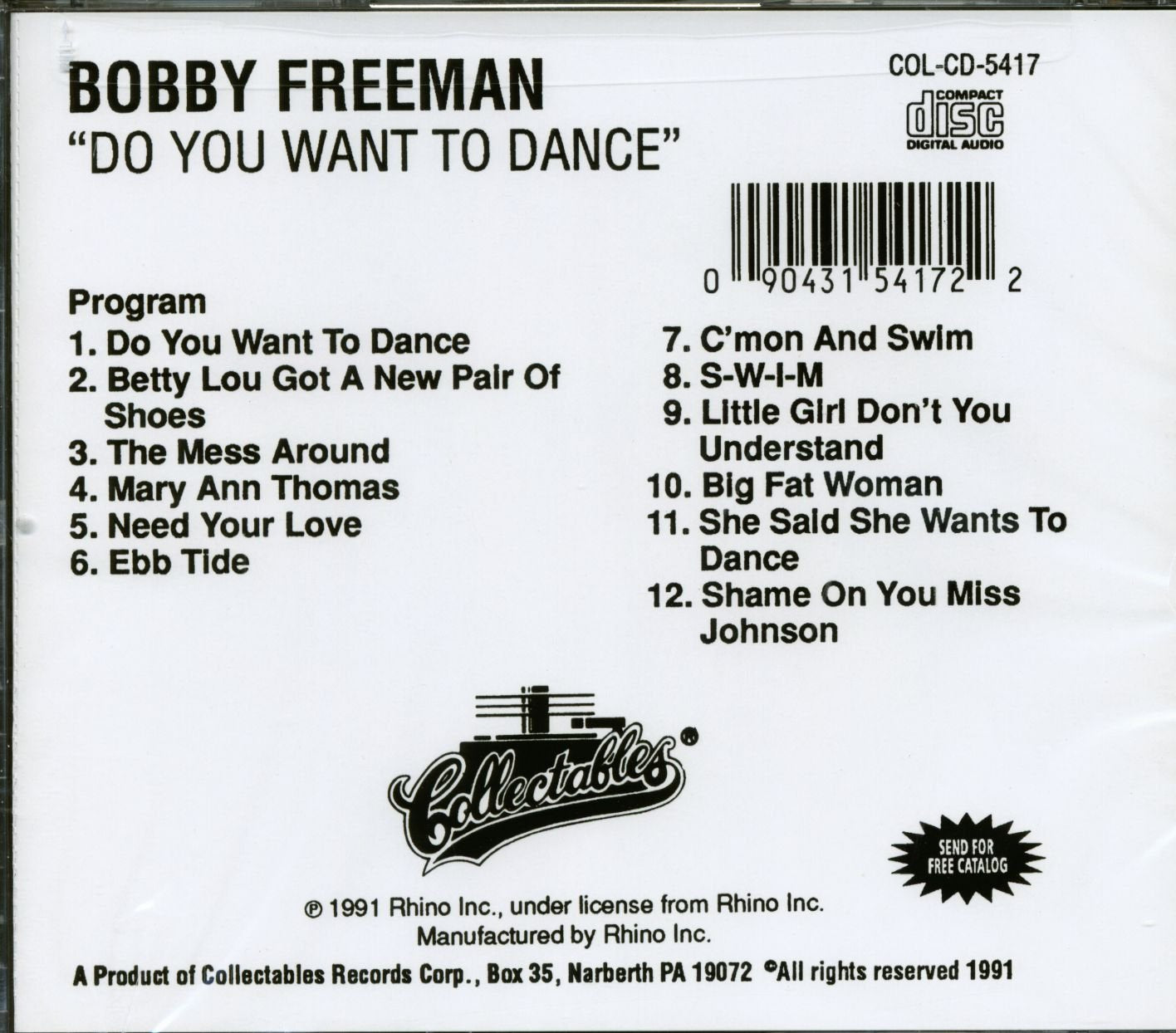 CD - Bobby Freeman - Do You Wanna Dance?